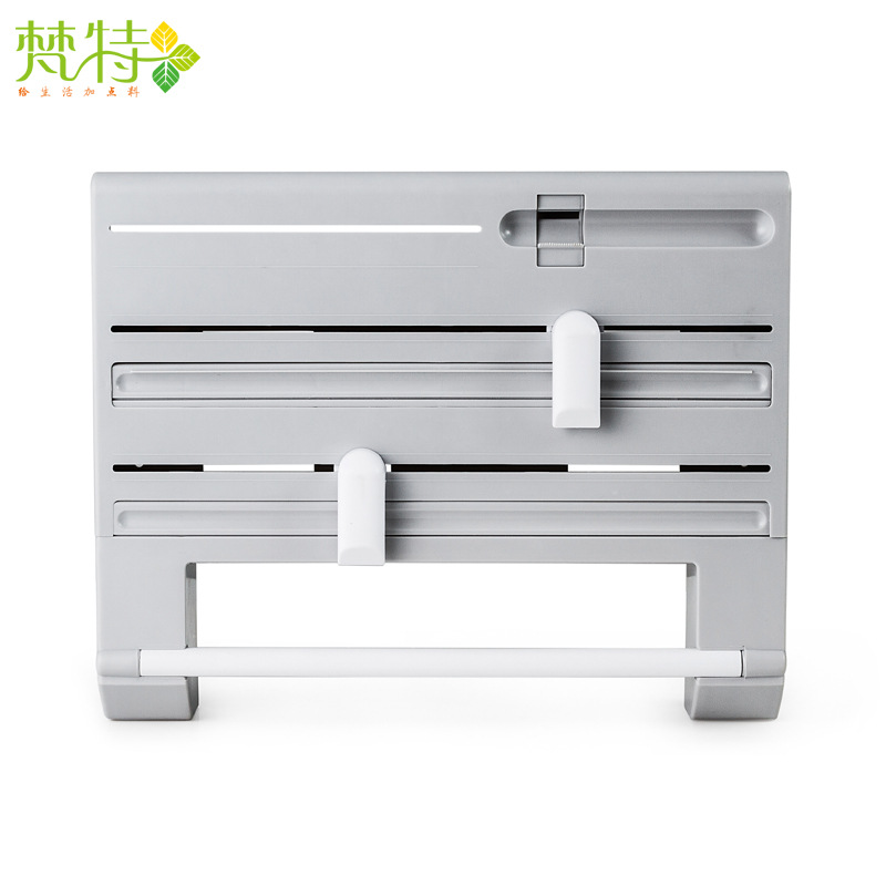 Fante Kitchen Plastic Wrap Storage Rack with Cutter Foil Storage Rack Tissue Rack Towel Rack Plastic Wrap Cutting