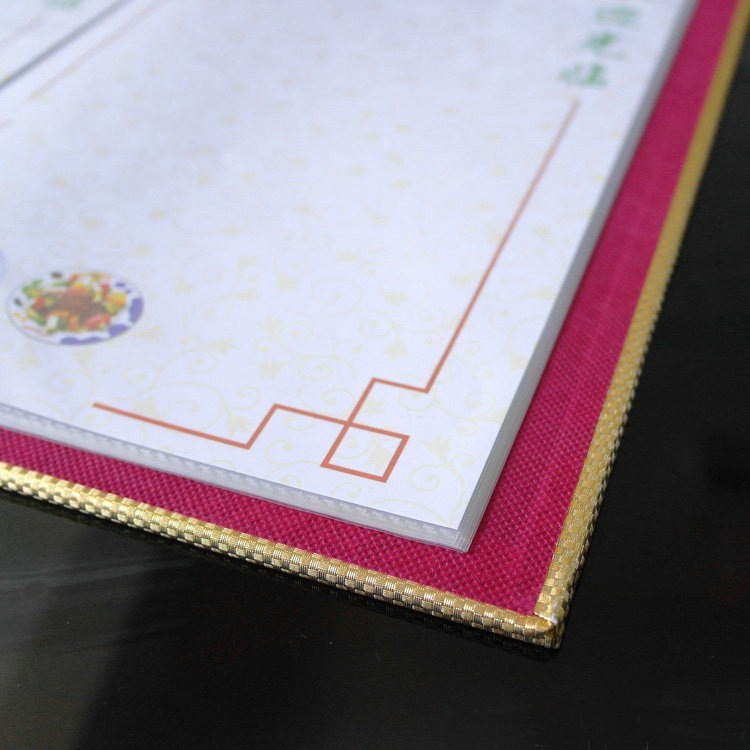 A4 luxury hotel leather cover the table menu menu menu folder folder.