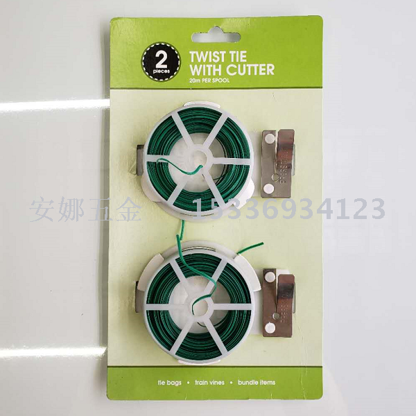 Garden wire tie wire tape cutter twist tie with cutter garden wrap plastic tie wire 20m per spool cutter home tie wire