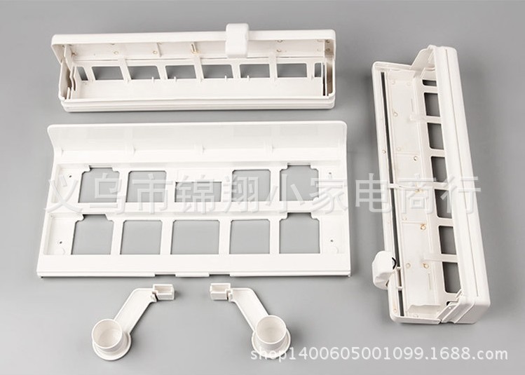 Multi-functional shelves three-layer kitchen plastic wrap rack with cutter paper towel rack and foil Multi-functional shelves three-layer kitchen plastic wrap rack with cutter paper towel rack and foil