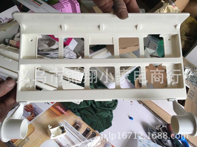 Multi-functional shelves three-layer kitchen plastic wrap rack with cutter paper towel rack and foil Multi-functional shelves three-layer kitchen plastic wrap rack with cutter paper towel rack and foil