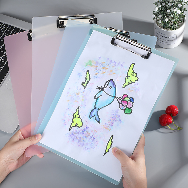 File Folder A4 Plate Holder Student Notes Tablet Clip Plate Holder Office Signature Board Plastic Base Plate Note Board Menu Holder