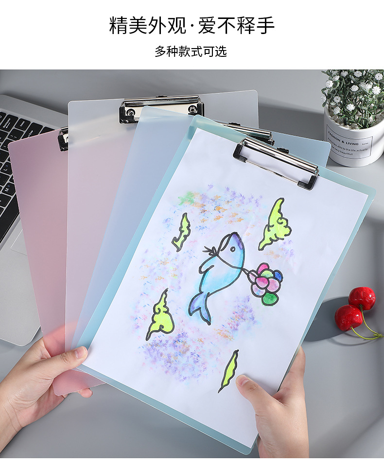 File Folder A4 Plate Holder Student Notes Tablet Clip Plate Holder Office Signature Board Plastic Base Plate Note Board Menu Holder