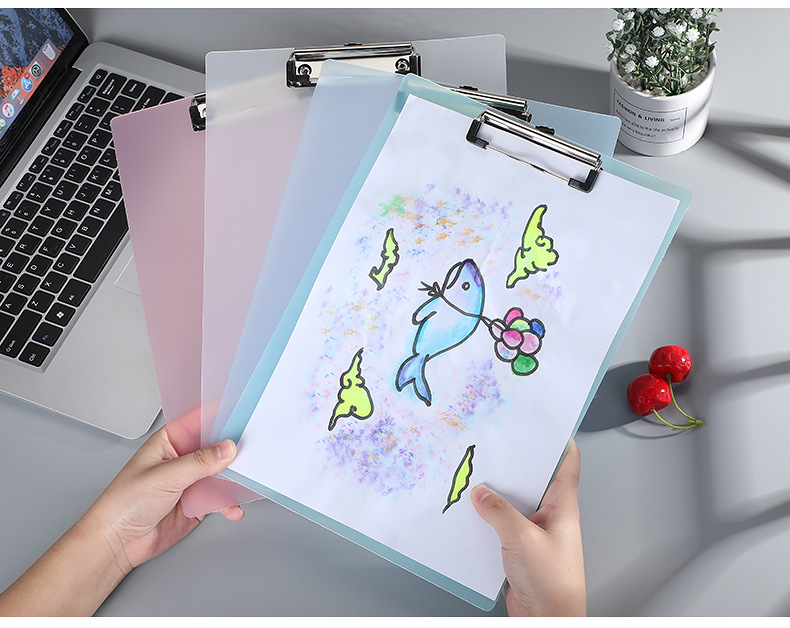 File Folder A4 Plate Holder Student Notes Tablet Clip Plate Holder Office Signature Board Plastic Base Plate Note Board Menu Holder