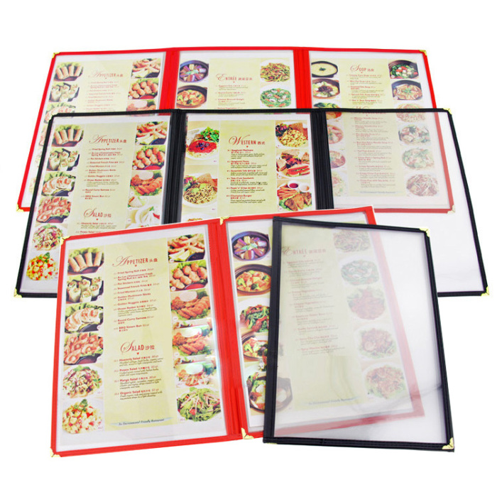 High-end menu Western-style transparent folder recipe This menu The A4 folder 3 page 6 side menu High-end menu Western-style transparent folder recipe This menu The A4 folder 3 page 6 side menu