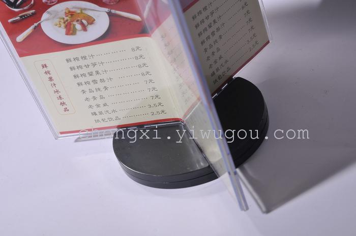 "Factory direct" new upmarket acrylic three rotating table wine brand menu board display stand table