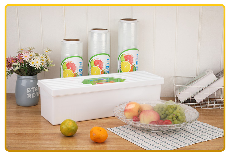 Large Roll Boxed Plastic Wrap With Cutter Slip Knife Plastic Wrap Supermarket Hotel Kitchen Commercial Household Economic Pack