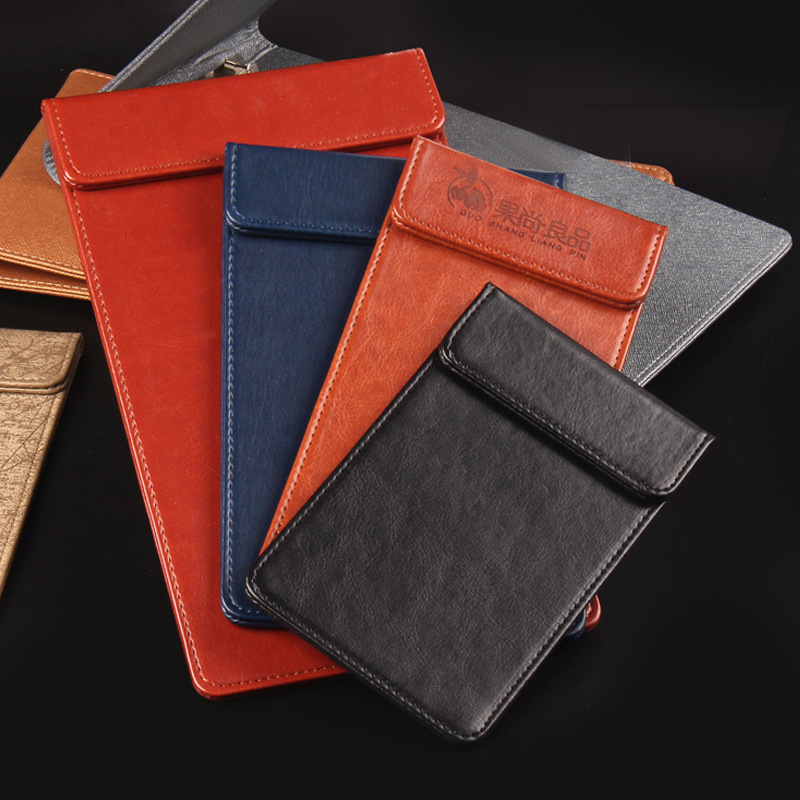 A4 Leather File Folder Writing Pad Signature Hotel Conference Writing Clip Writing Board Menu Clip Board Clip Customization