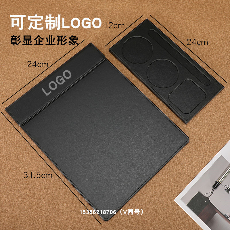 Wholesale Hotel A4 Conference Mat Clip Cup Saucer Coasters Suits Leather Contract Tablet Clip Customized Magnetic Menu Holder