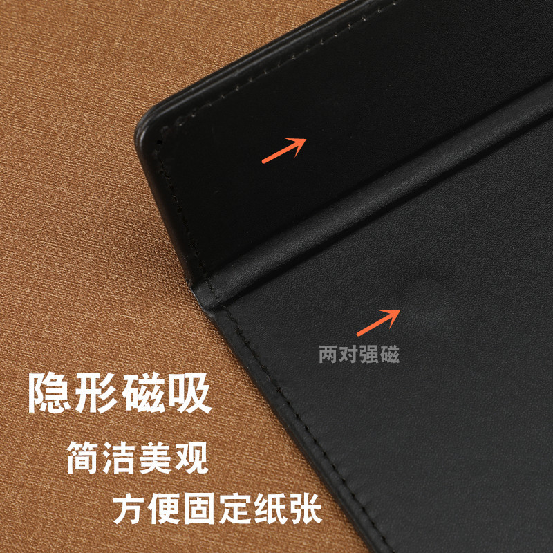 Wholesale Hotel A4 Conference Mat Clip Cup Saucer Coasters Suits Leather Contract Tablet Clip Customized Magnetic Menu Holder