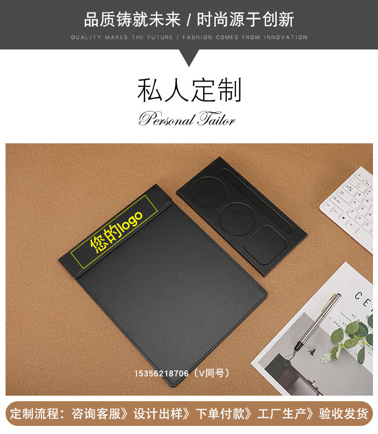 Wholesale Hotel A4 Conference Mat Clip Cup Saucer Coasters Suits Leather Contract Tablet Clip Customized Magnetic Menu Holder