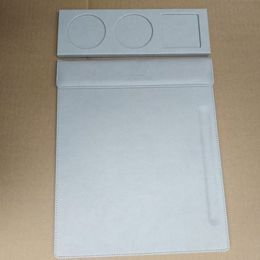 Wholesale Hotel A4 Conference Mat Clip Cup Saucer Coasters Suits Leather Contract Tablet Clip Customized Magnetic Menu Holder