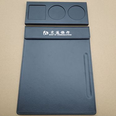 Wholesale Hotel A4 Conference Mat Clip Cup Saucer Coasters Suits Leather Contract Tablet Clip Customized Magnetic Menu Holder