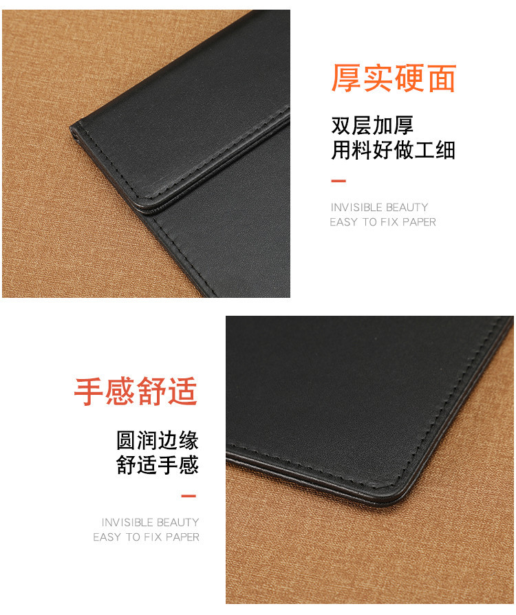 Wholesale Hotel A4 Conference Mat Clip Cup Saucer Coasters Suits Leather Contract Tablet Clip Customized Magnetic Menu Holder