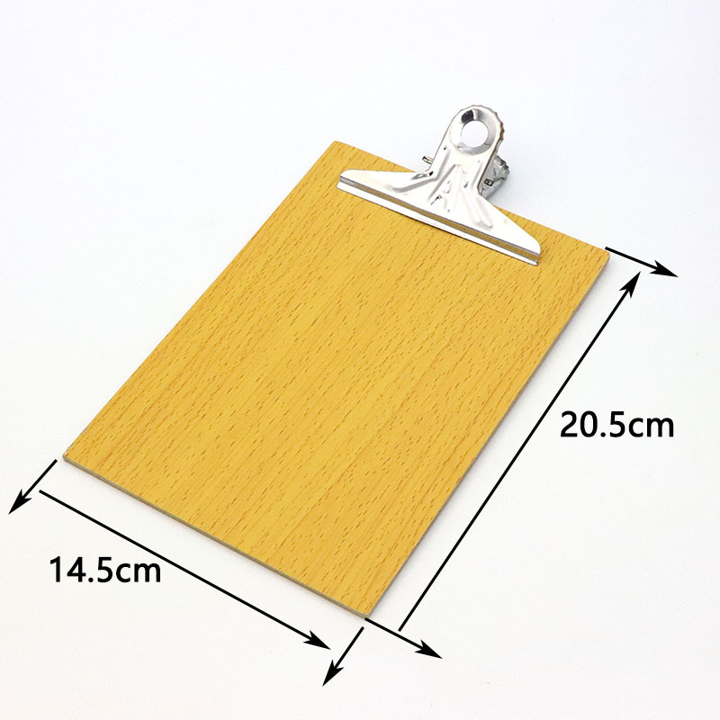 Thickened Wooden Board Clip A5 Folder Pad Tablet Clip Menu Clip Paper Plywood Office Stationery