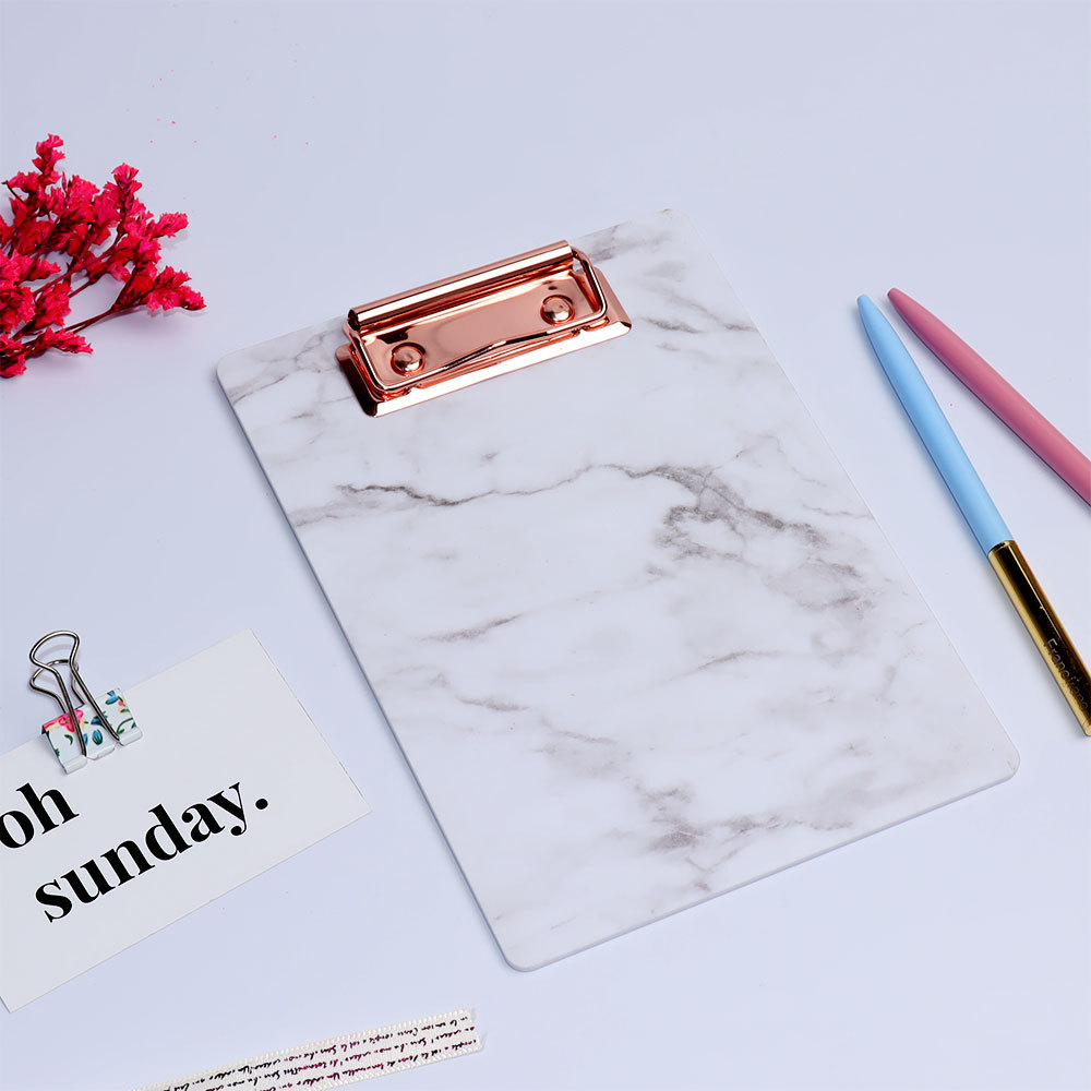 Customized Acrylic Tablet Folder Marble Plywood Writing Pad Menu Board Acrylic Plate Holder A5a6