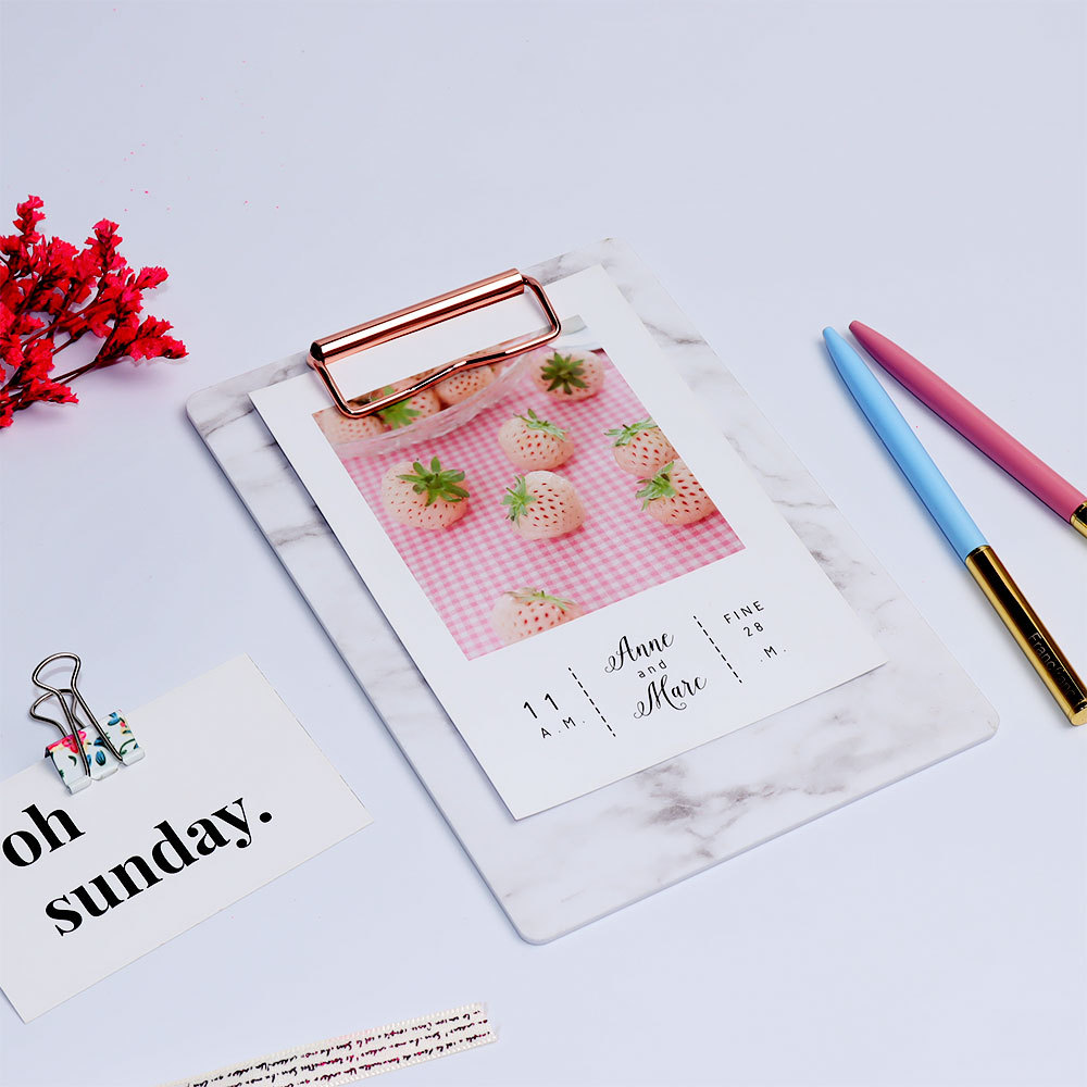 Customized Acrylic Tablet Folder Marble Plywood Writing Pad Menu Board Acrylic Plate Holder A5a6