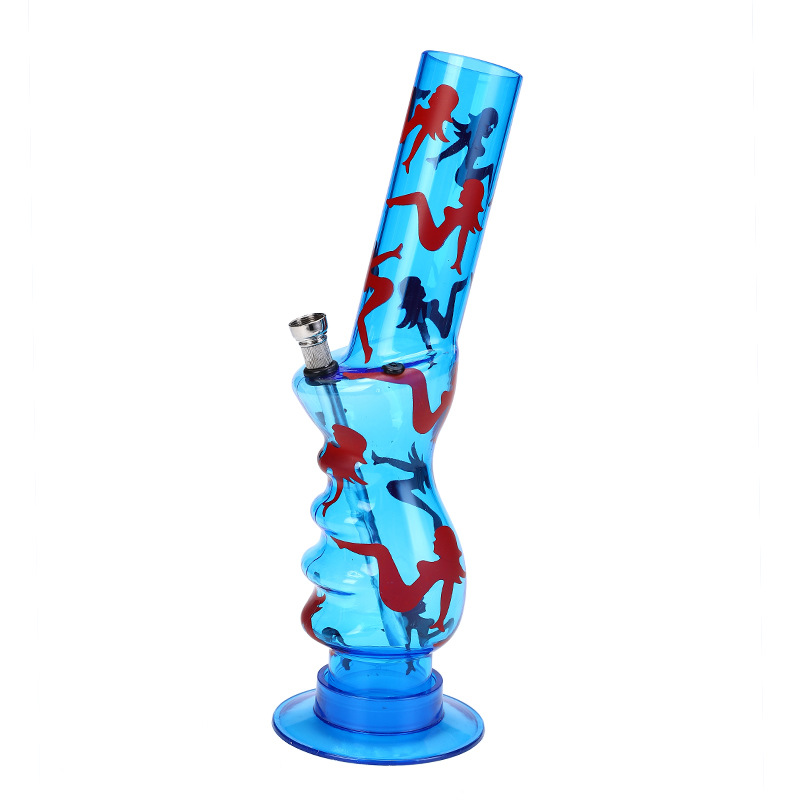 Factory Direct Sales 32cm Printed Acrylic Hookah Removable Cleaning Pipe Multi-Color Multi-Picture Cross-Border Products Factory Direct Sales 32cm Printed Acrylic Hookah Removable Cleaning Pipe Multi-Color Multi-Picture Cross-Border Products