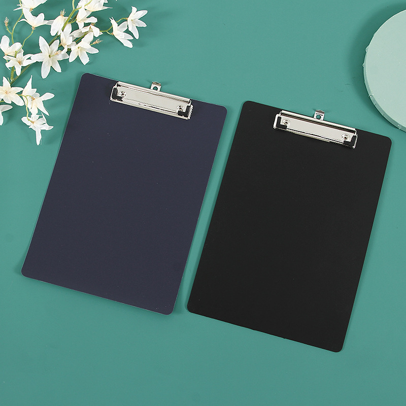 Pp Hanging Material Plate Holder A4 Folder Student Writing Base Plate Black Plastic Elastic Menu Bill Plate Holder