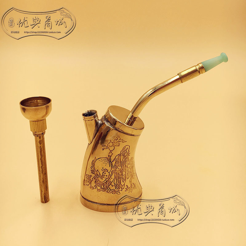 Brass Portable Dual-Purpose Hookah Pure Copper Pipe Filter Hoyah Dual-Purpose Men&#039;s Cigarette Holder for Dad