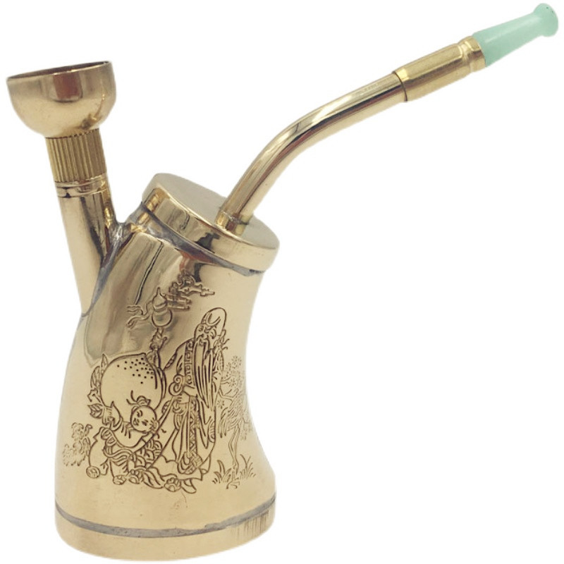 Brass Portable Dual-Purpose Hookah Pure Copper Pipe Filter Hoyah Dual-Purpose Men&#039;s Cigarette Holder for Dad