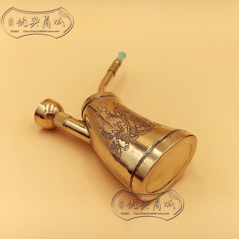 Brass Portable Dual-Purpose Hookah Pure Copper Pipe Filter Hoyah Dual-Purpose Men's Cigarette Holder for Dad