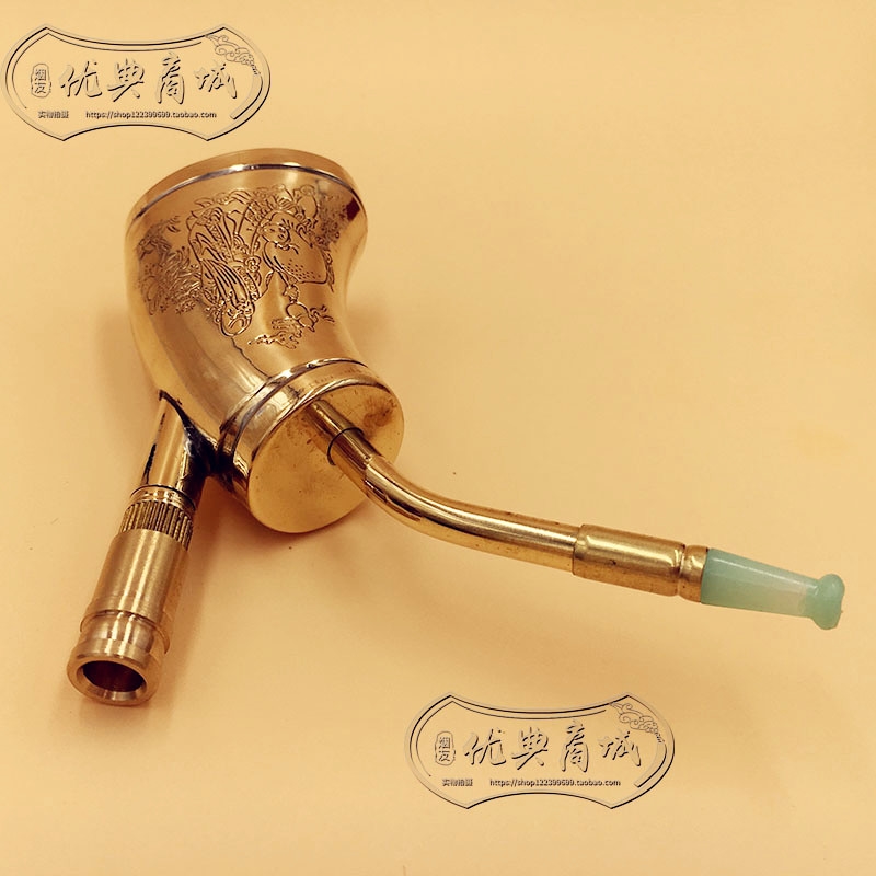 Brass Portable Dual-Purpose Hookah Pure Copper Pipe Filter Hoyah Dual-Purpose Men's Cigarette Holder for Dad