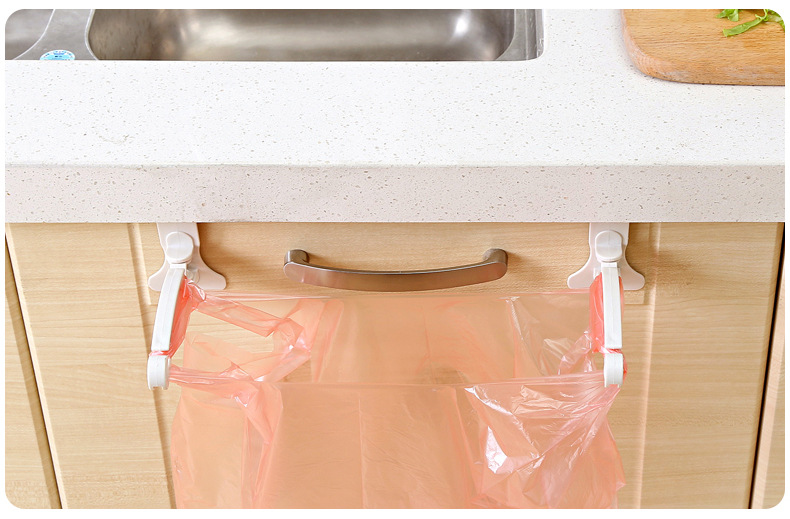 Korean creative cabinet plastic bag hook garbage bag rack rack bag kitchen garbage bag rack Korean creative cabinet plastic bag hook garbage bag rack rack bag kitchen garbage bag rack