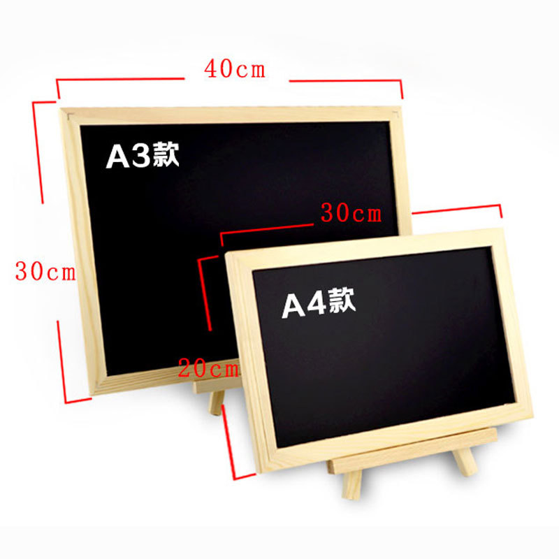 Creative Countertop Desktop Wooden Small Blackboard Wooden Milk Tea Shop Hanging Menu Home Message Children Graffiti Drawing Board