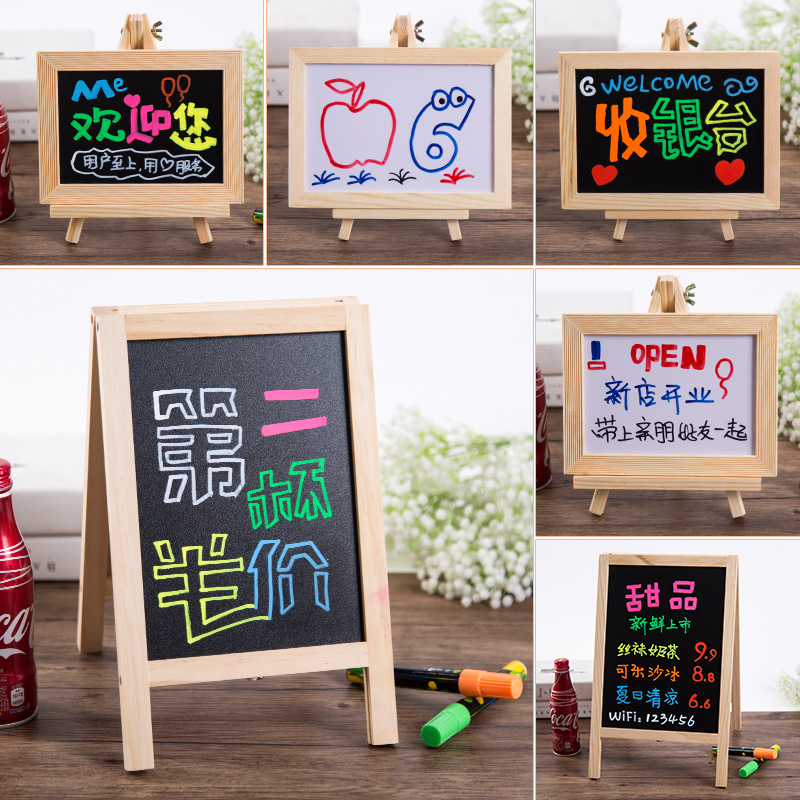 Table top small blackboard vertical menu board restaurant price list shop creative display board message board 