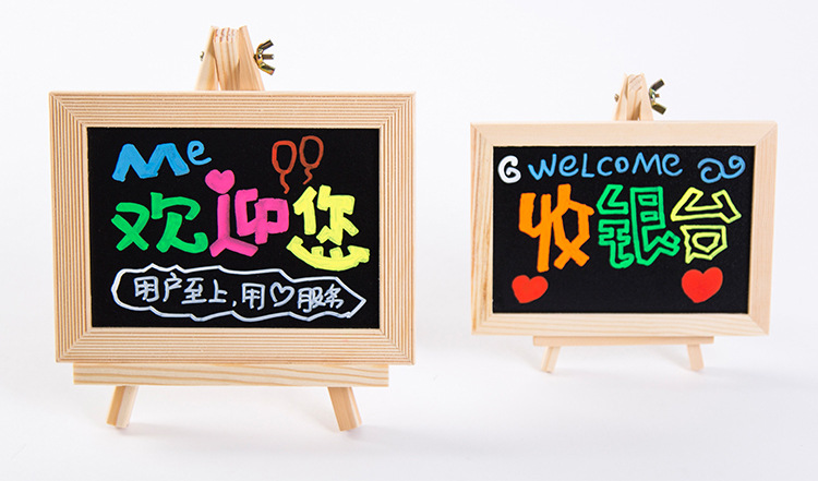 Table top small blackboard vertical menu board restaurant price list shop creative display board message board 