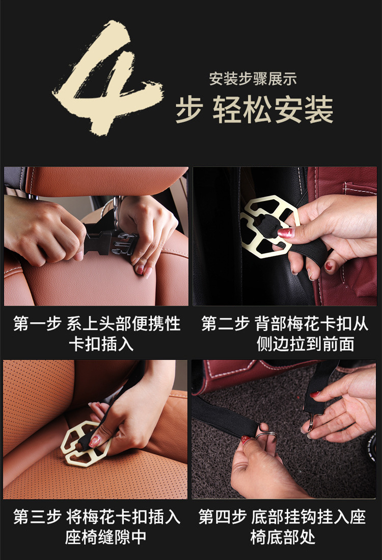 Car Foldable Dining Table Car Storage Bag Leather Car Seat Storage Hanging Bag Truck Garbage Can Storage Bag
