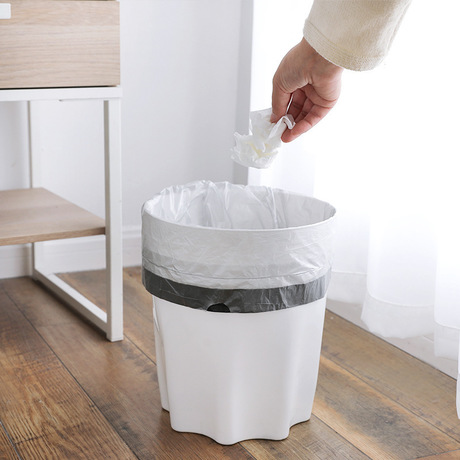 Factory Direct Sales Drawstring Garbage Bag Color Point Break Portable Garbage Bag Automatic Closing Thickened Rope Garbage Bag