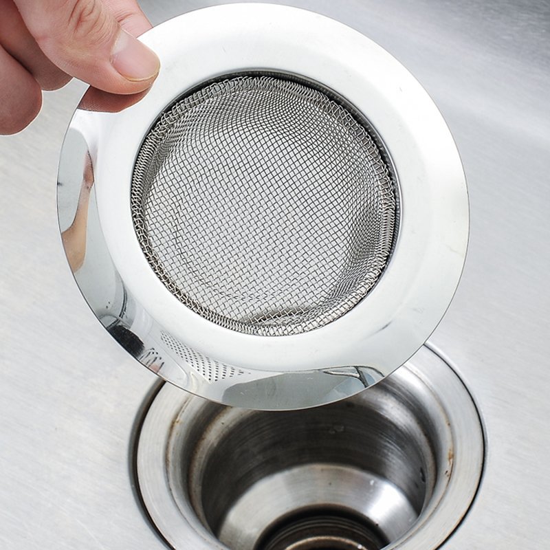 Stainless Steel Kitchen Sink Sewer Filter Screen Floor Drain Strainer Hair Hair Anti-Blocking Dregs Filter