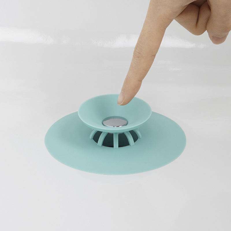 Kitchen Press Bounce Closed Silicone Floor Drain Bathroom Deodorant Anti-Blocking Plastic Water Channel Filter Floor Drain Core