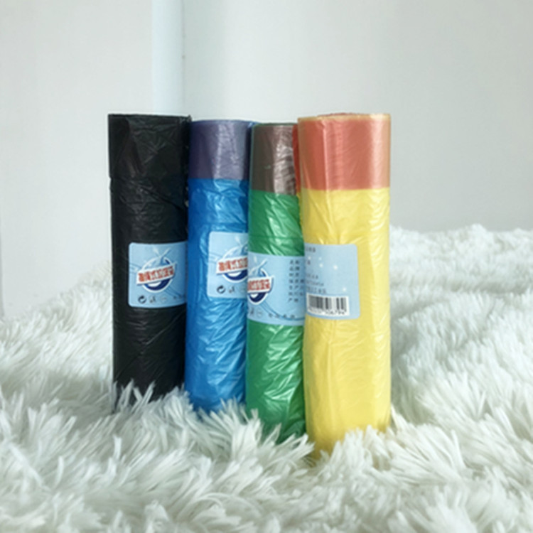 Daily Necessities Drawstring Garbage Bag Color Point Break Portable Garbage Bag Automatic Closing Thickened Rope Garbage Bag