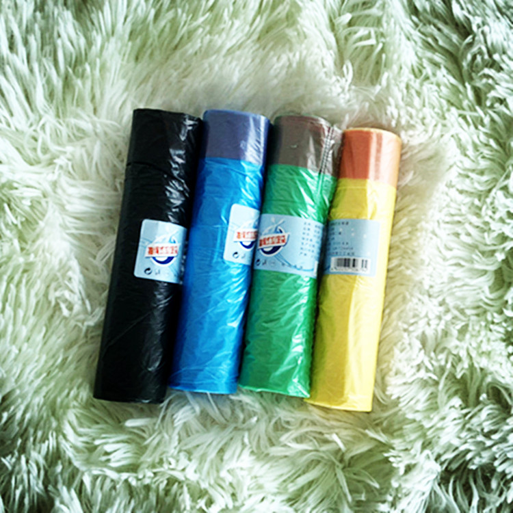Daily Necessities Drawstring Garbage Bag Color Point Break Portable Garbage Bag Automatic Closing Thickened Rope Garbage Bag