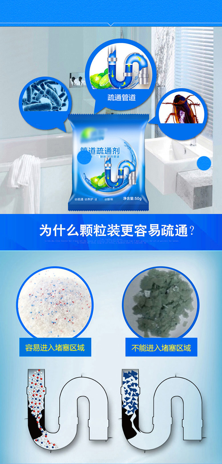 New Pipe Dredge Agent Kitchen Floor Drain Toilet Clog Freshener Oil Stain Agent Wholesale New Pipe Dredge Agent Kitchen Floor Drain Toilet Clog Freshener Oil Stain Agent Wholesale