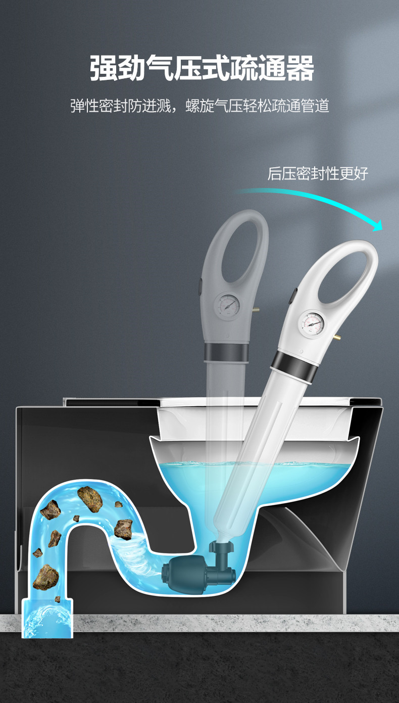 Toilet pipe dredger one blow through pneumatic toilet floor drain drain dredger tiger travel quick pass high pressure Toilet pipe dredger one blow through pneumatic toilet floor drain drain dredger tiger travel quick pass high pressure
