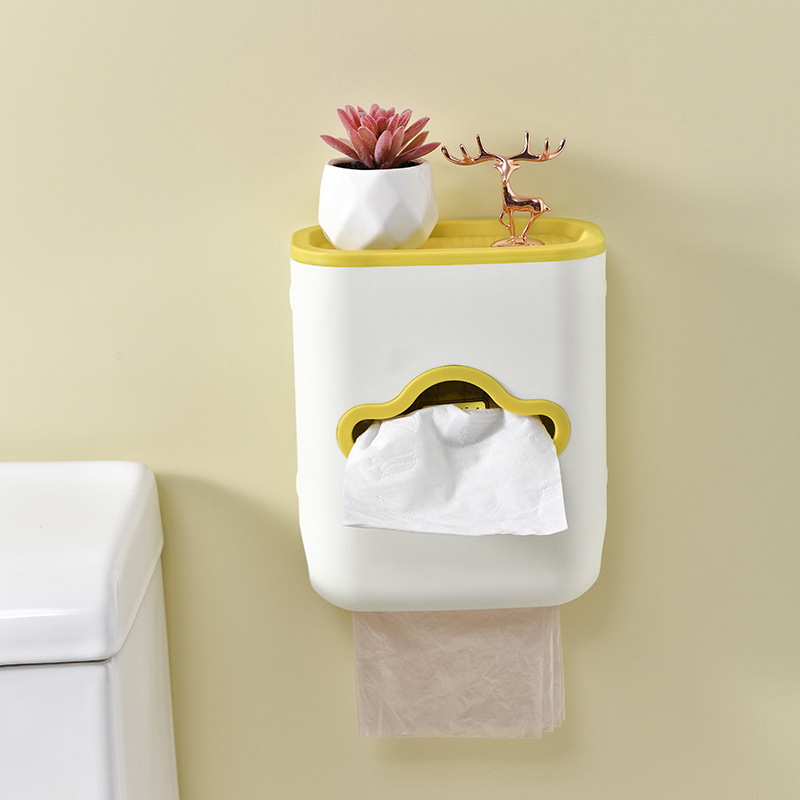 New Garbage Bag Storage Box Punch-Free Removable Tissue Box Ditty Bag Storage Fantastic