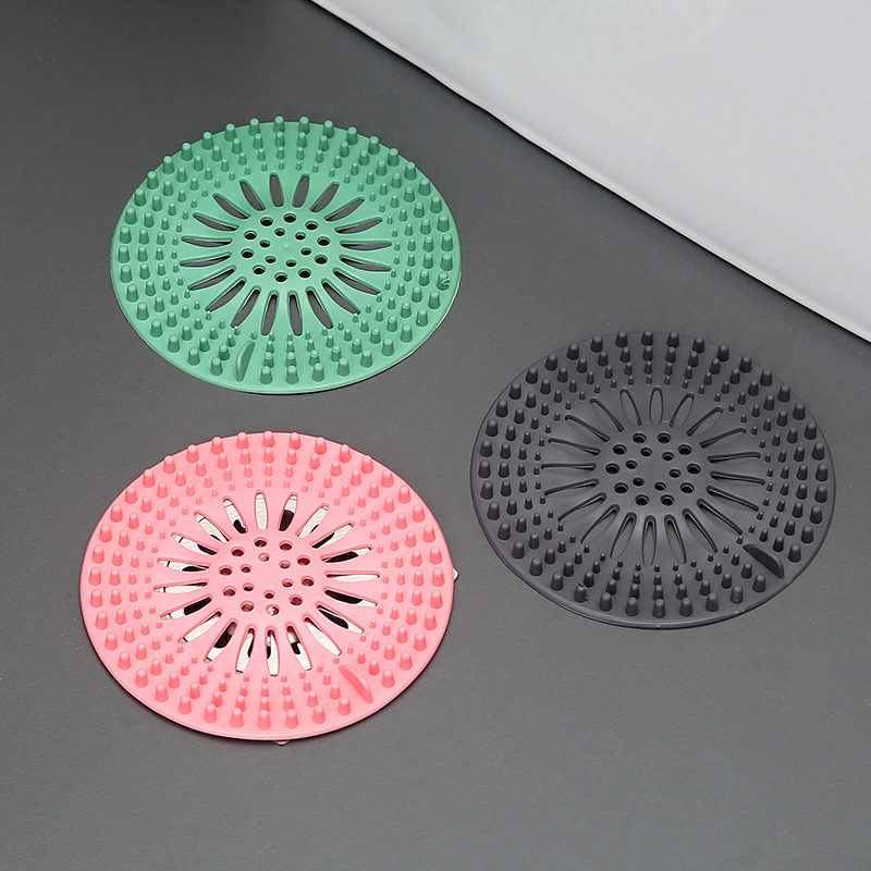 Home Bathroom Silicone Floor Drain Bathroom Sewer Anti-Blocking Floor Drain Kitchen Sink Filter Net