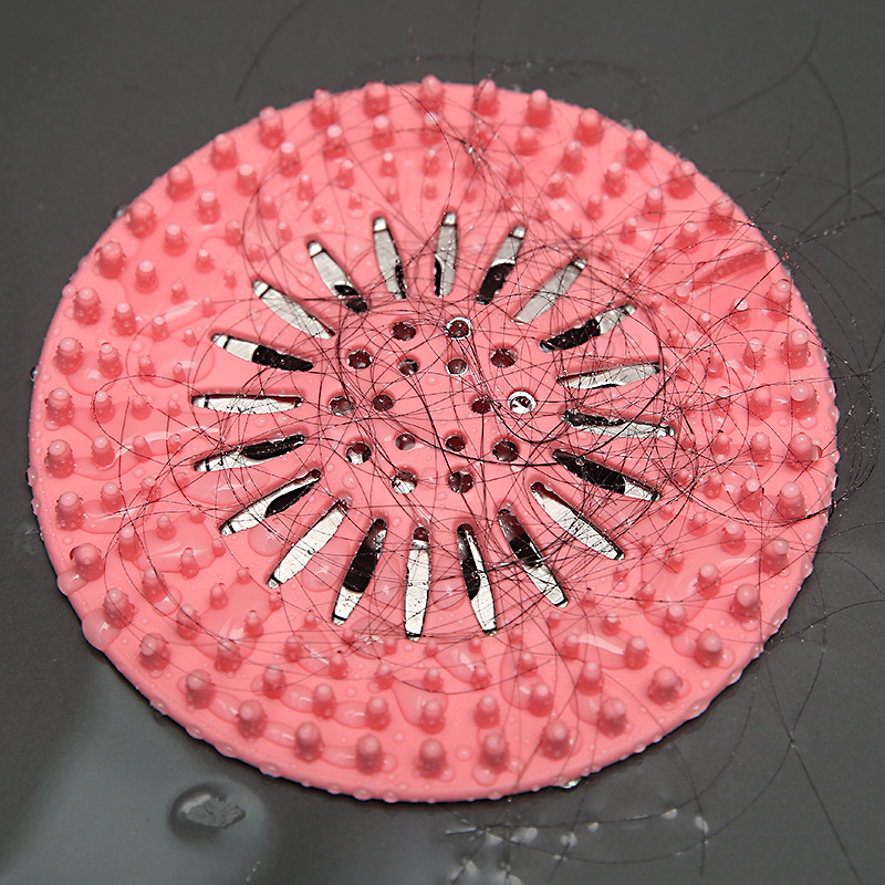 Home Bathroom Silicone Floor Drain Bathroom Sewer Anti-Blocking Floor Drain Kitchen Sink Filter Net