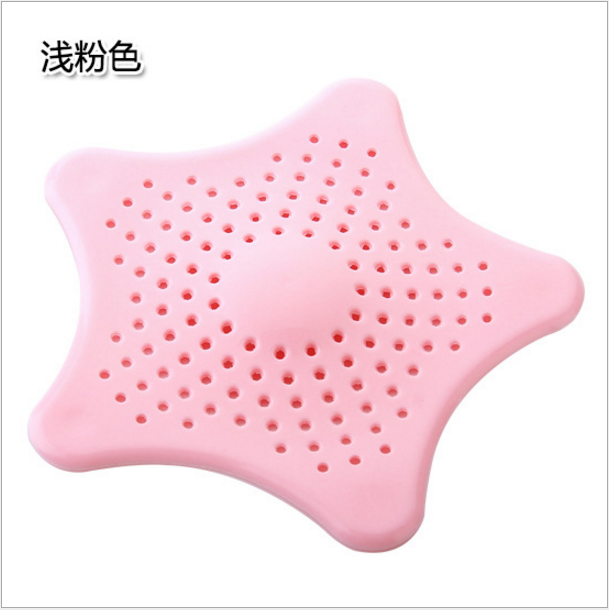 Light Color Silicone Five-Pointed Star Starfish Scullery Filter Screen Bathroom Floor Drain with Suction Cup OPP Bag Light Color Silicone Five-Pointed Star Starfish Scullery Filter Screen Bathroom Floor Drain with Suction Cup OPP Bag