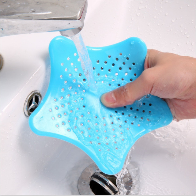 Creative Starfish Silicone Floor Drain Kitchen Sink Filter Net Bathroom Sink Anti-Blocking Filter