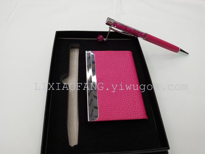 Metal key ring business card metal pen set gift custom Metal key ring business card metal pen set gift custom