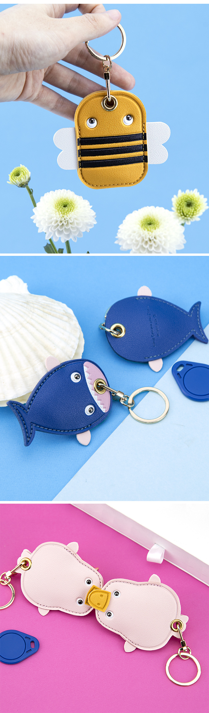 Bamenchongshe Cartoon Access Card Leather Case Personality Creative Keychain Pendant Cute Girl Bag Hanging Small Gift Bamenchongshe Cartoon Access Card Leather Case Personality Creative Keychain Pendant Cute Girl Bag Hanging Small Gift