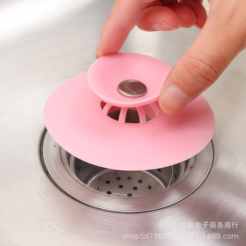 Flying Saucer Floor Drain Push-Type Sink Floor Drain Sewer Cover Drain Ball Gag Filter Plug Anti-Blocking 1 Yuan Supply Wholesale
