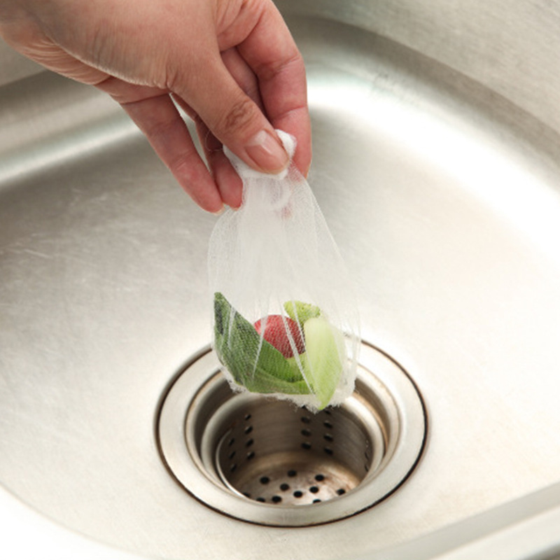 Kitchen 30-Piece Drain Residue Filter Garbage Bag Anti-Blocking Kitchen Sink Draining Bag Sink Water Cut Bag Net