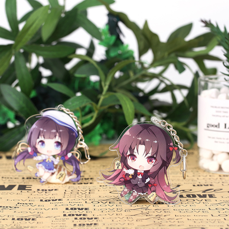 Acrylic Keychain Factory Wholesale Custom Cartoon Animation Pendant Upgraded Version Human Shape Standee Stand Card