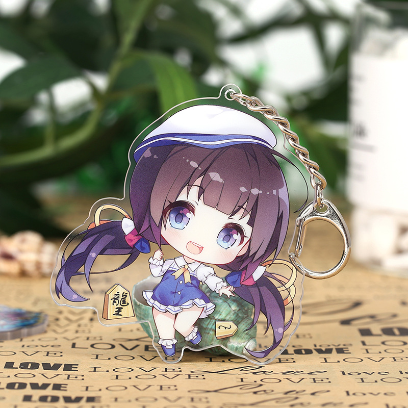 Acrylic Keychain Factory Wholesale Custom Cartoon Animation Pendant Upgraded Version Human Shape Standee Stand Card